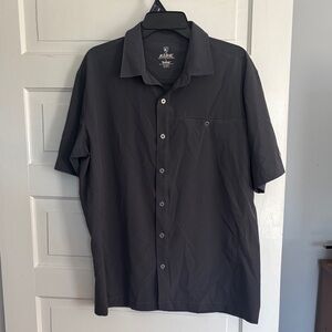 Men's Gray Kuhl Tufflex Short Sleeve Button-Up Shirt